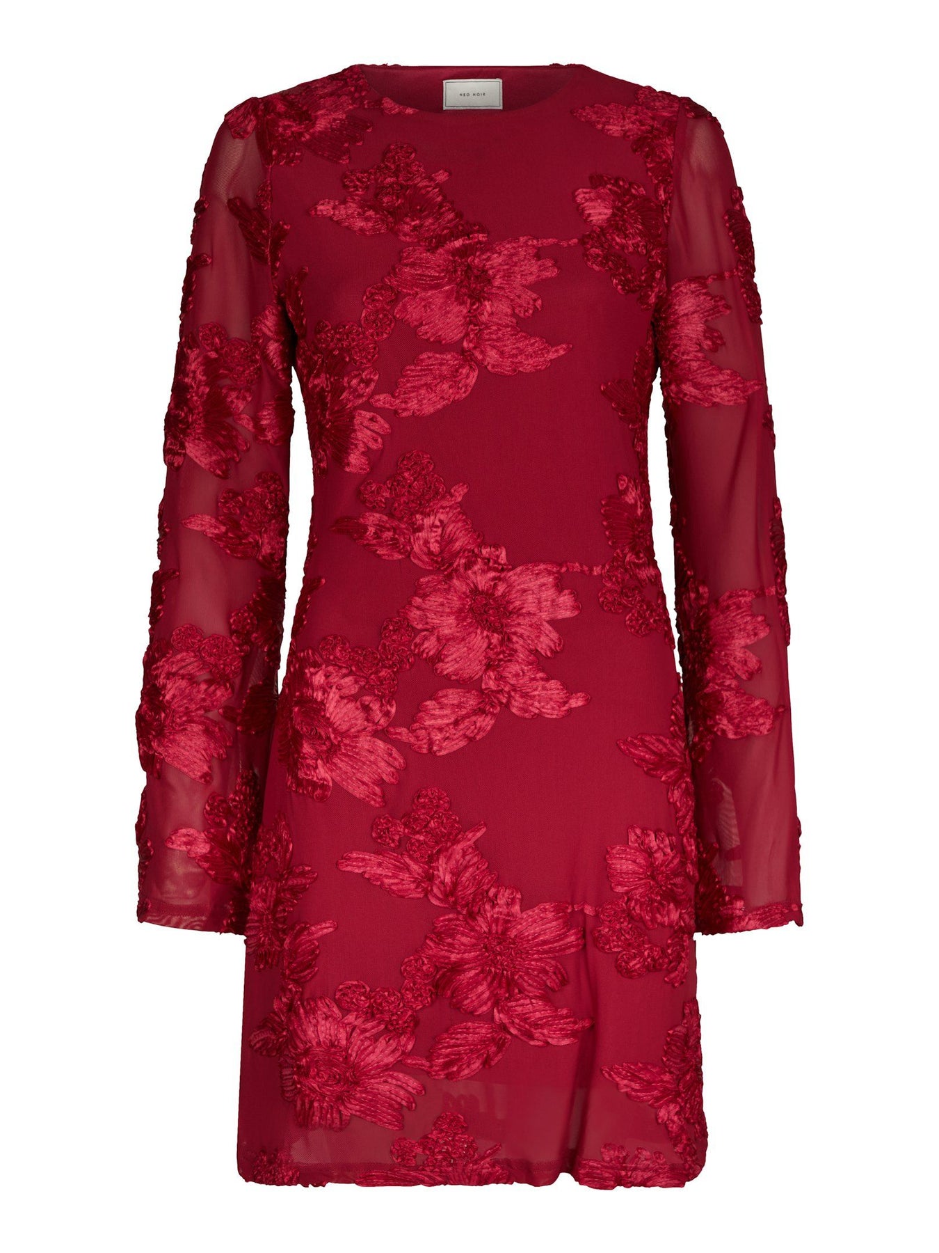 Dirina Big Flower Mesh Dress - Red