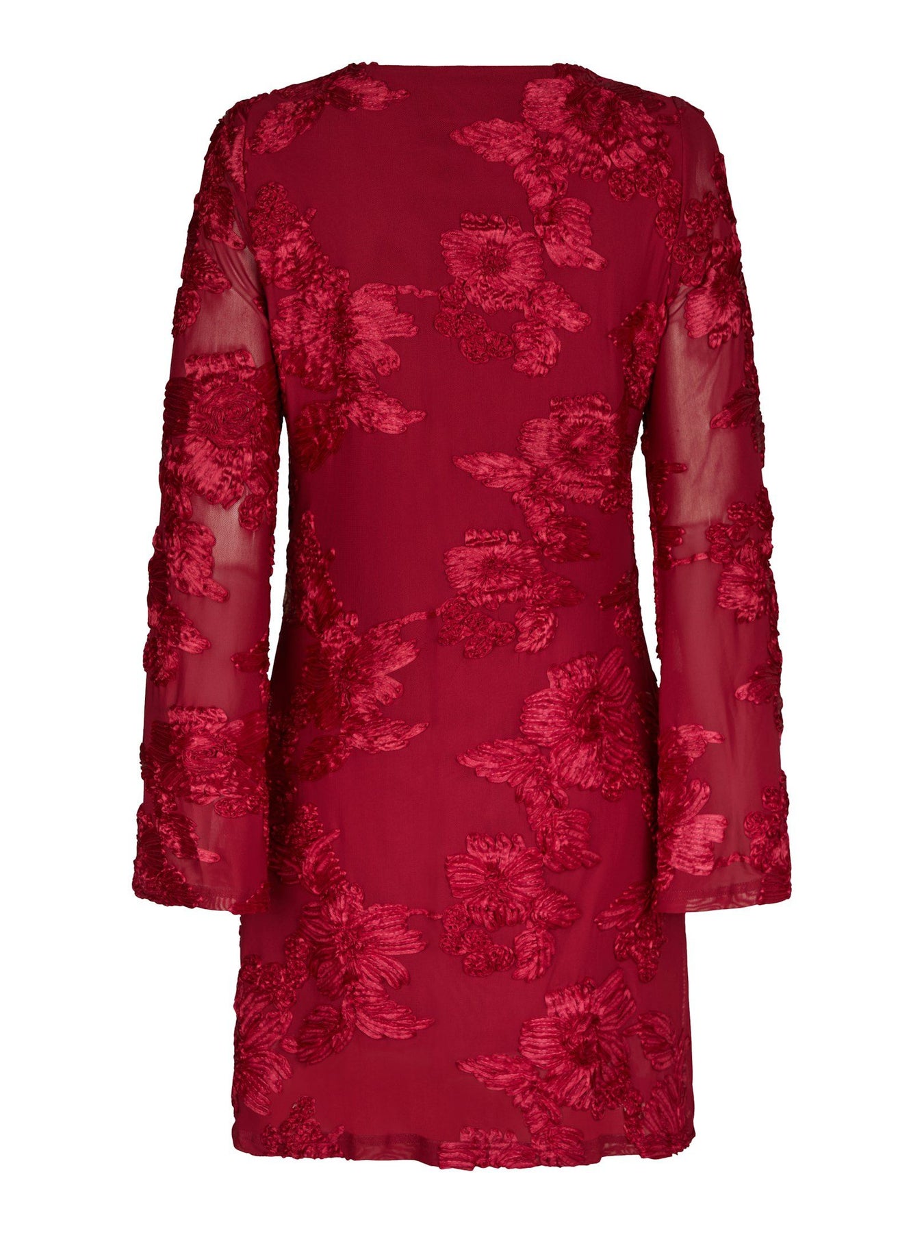 Dirina Big Flower Mesh Dress - Red