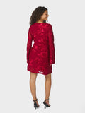 Dirina Big Flower Mesh Dress - Red
