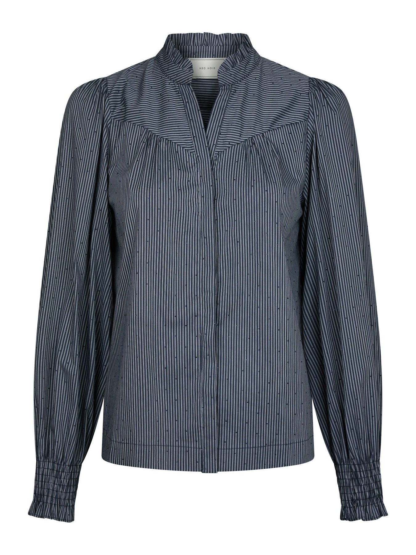 Astrida Stripe Stone Blouse - Navy
