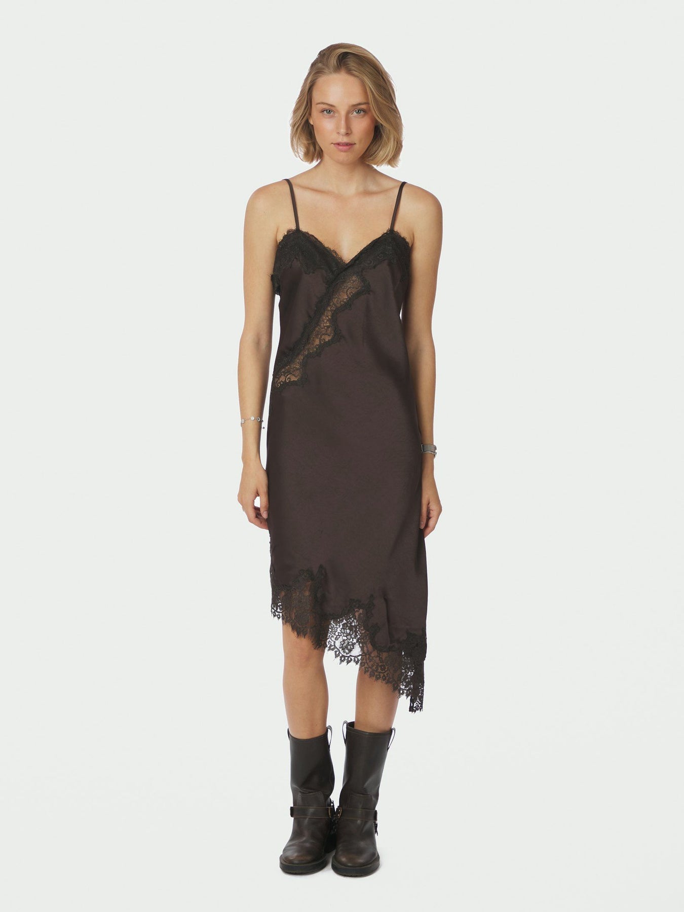 Sorelle Lace Dress - Dark Brown