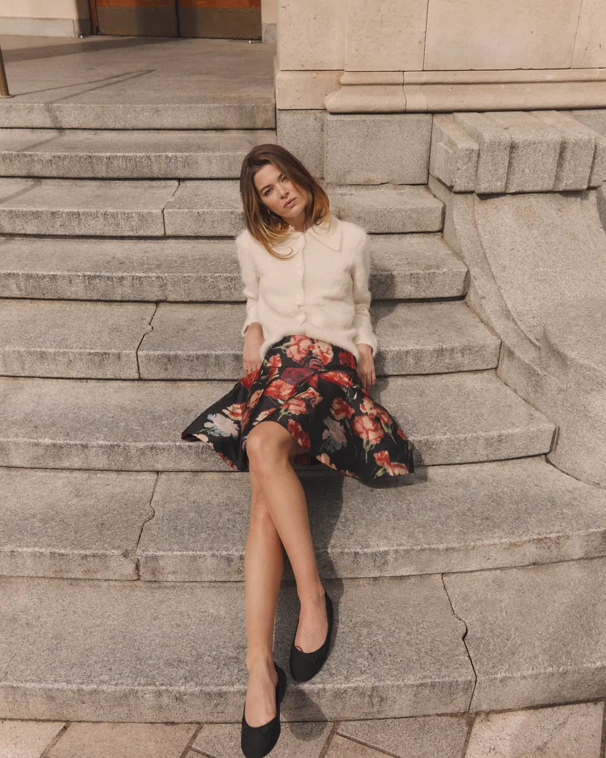 Taffeta Mini Skirt - Poppy