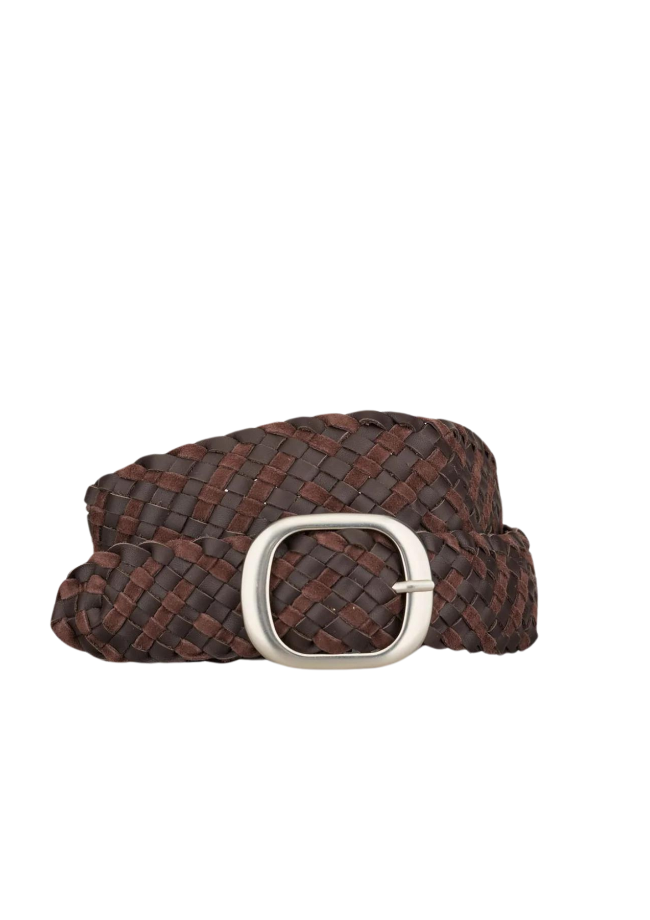 Mix Braided Rochel Belt - Hot Fudge Brown