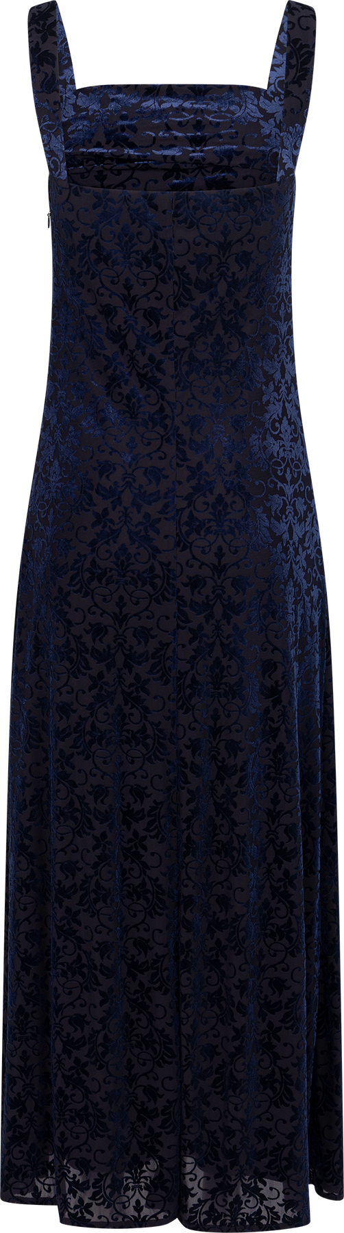 Villgun Velvet Leaf Dress - Navy