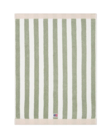 Block Striped Towel 30X50 - Vintage Green/White/Moonbeam
