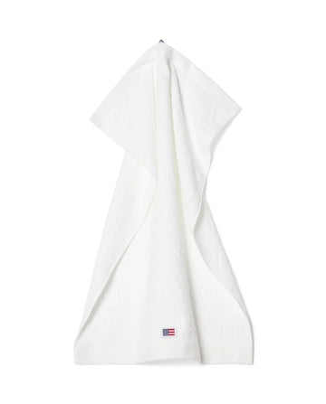 Velour Jacquard Logo Towel 50X70 - White