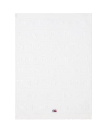 Velour Jacquard Logo Towel 50X70 - White