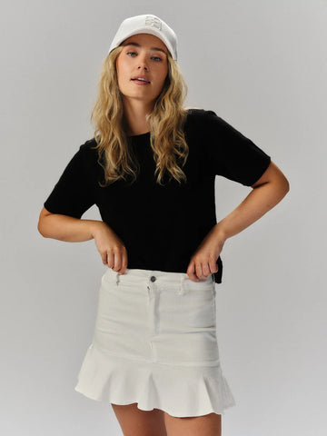 Alessi White Denim Skirt - White Denim