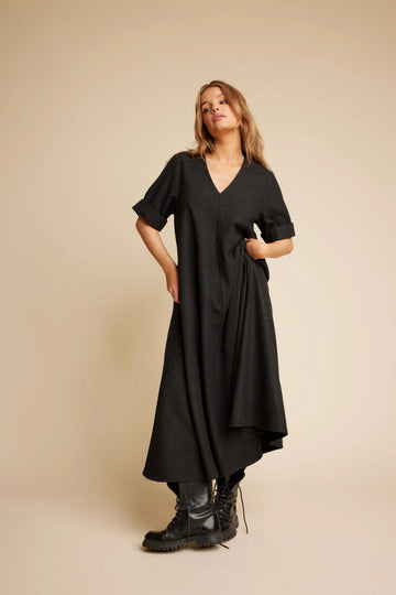 Eva Wool Dress - Antracite
