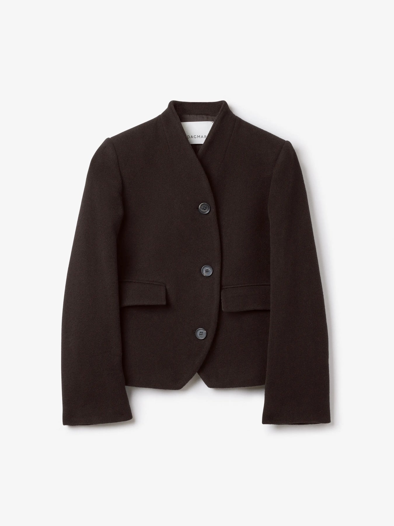 Short Curved Jacket - Chocolate Brown