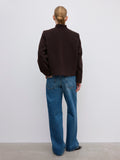 Short Curved Jacket - Chocolate Brown