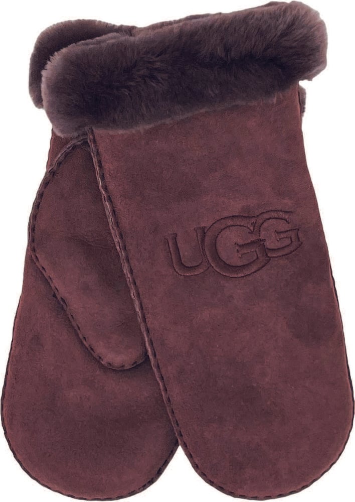 Sheepskin Embroider Mitten - Allspice