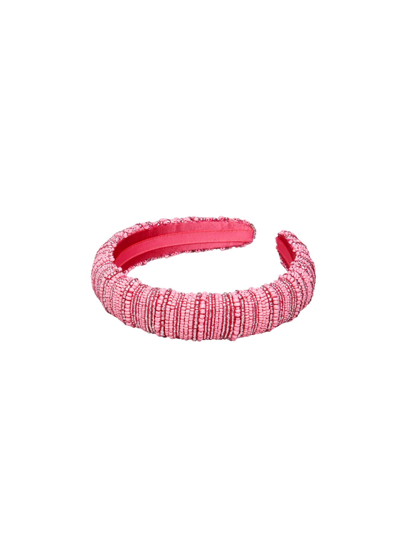 Cassie Midi Beaded Hairbrace - Hot Pink