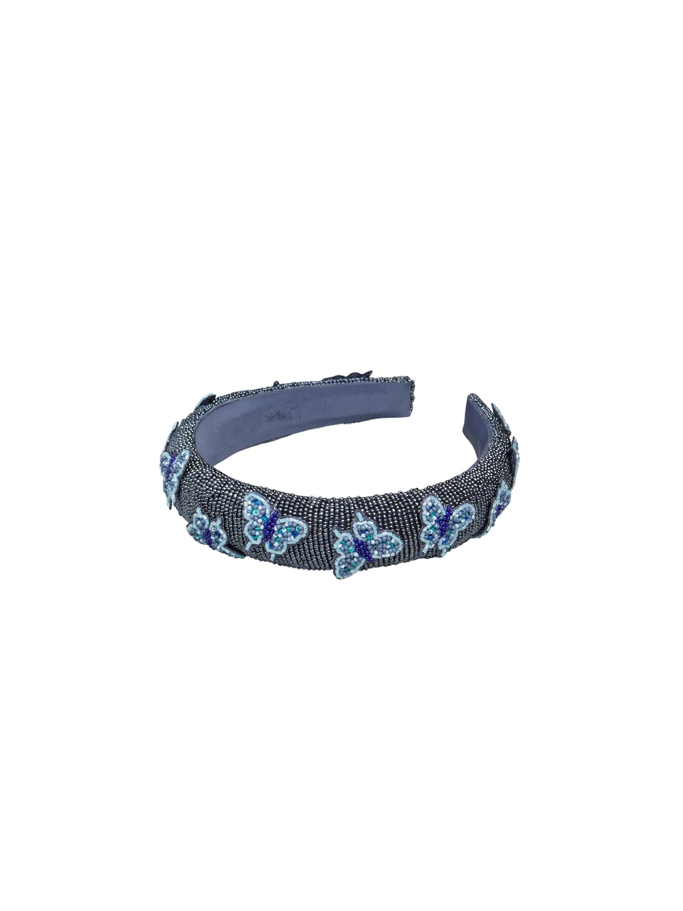 Adonia Midi Beaded Hairbrace - Sargasso Sea Blue