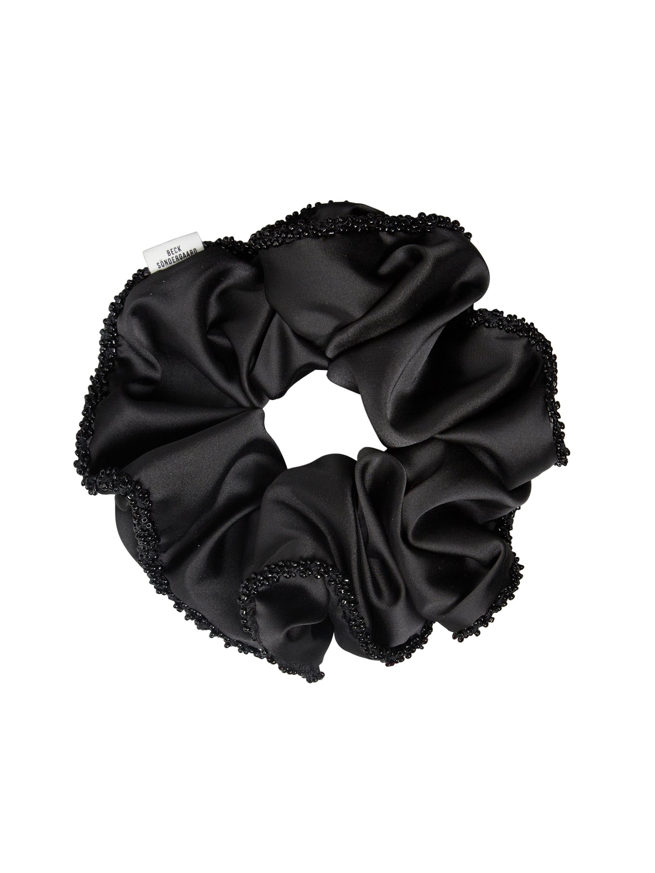 Luster Bead Scrunchie - Black