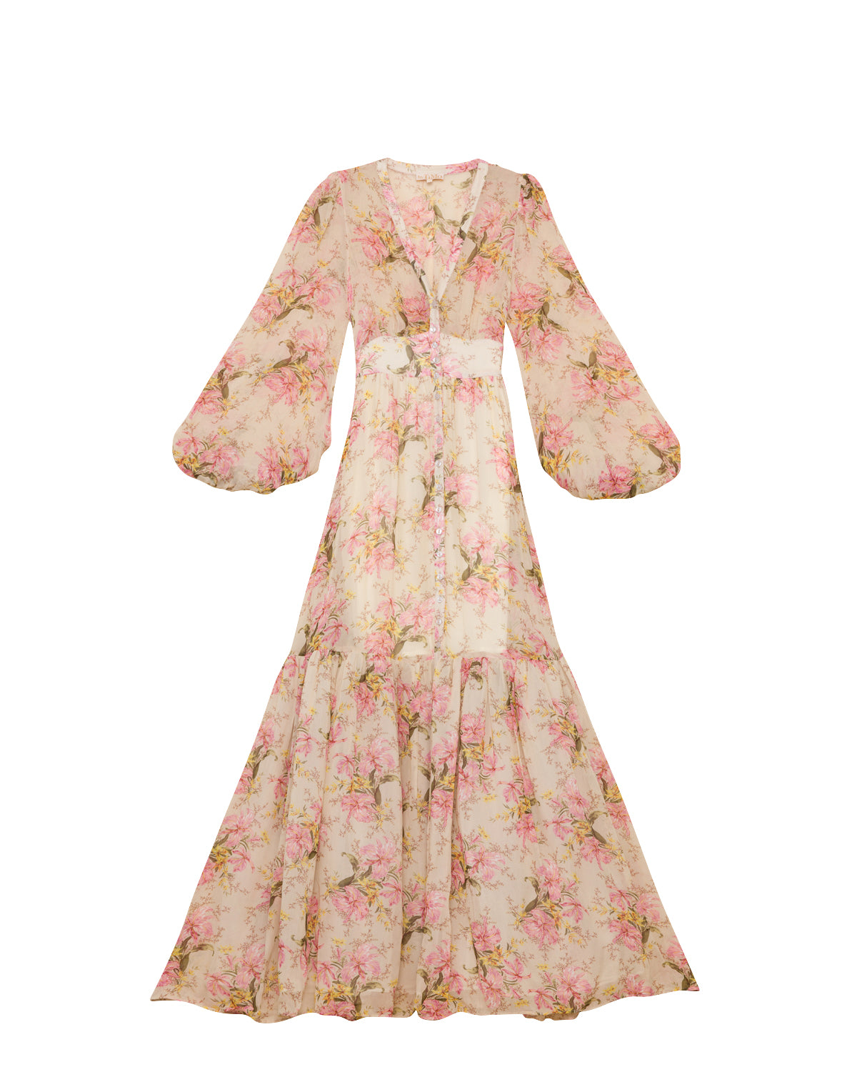 chinese dress ladies byTiMo - Kjoler - Georgette Maxi Dress - Vintage Lilies