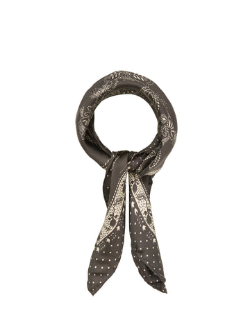 Dotted Flora Sia Scarf - Hot Fudge Brown