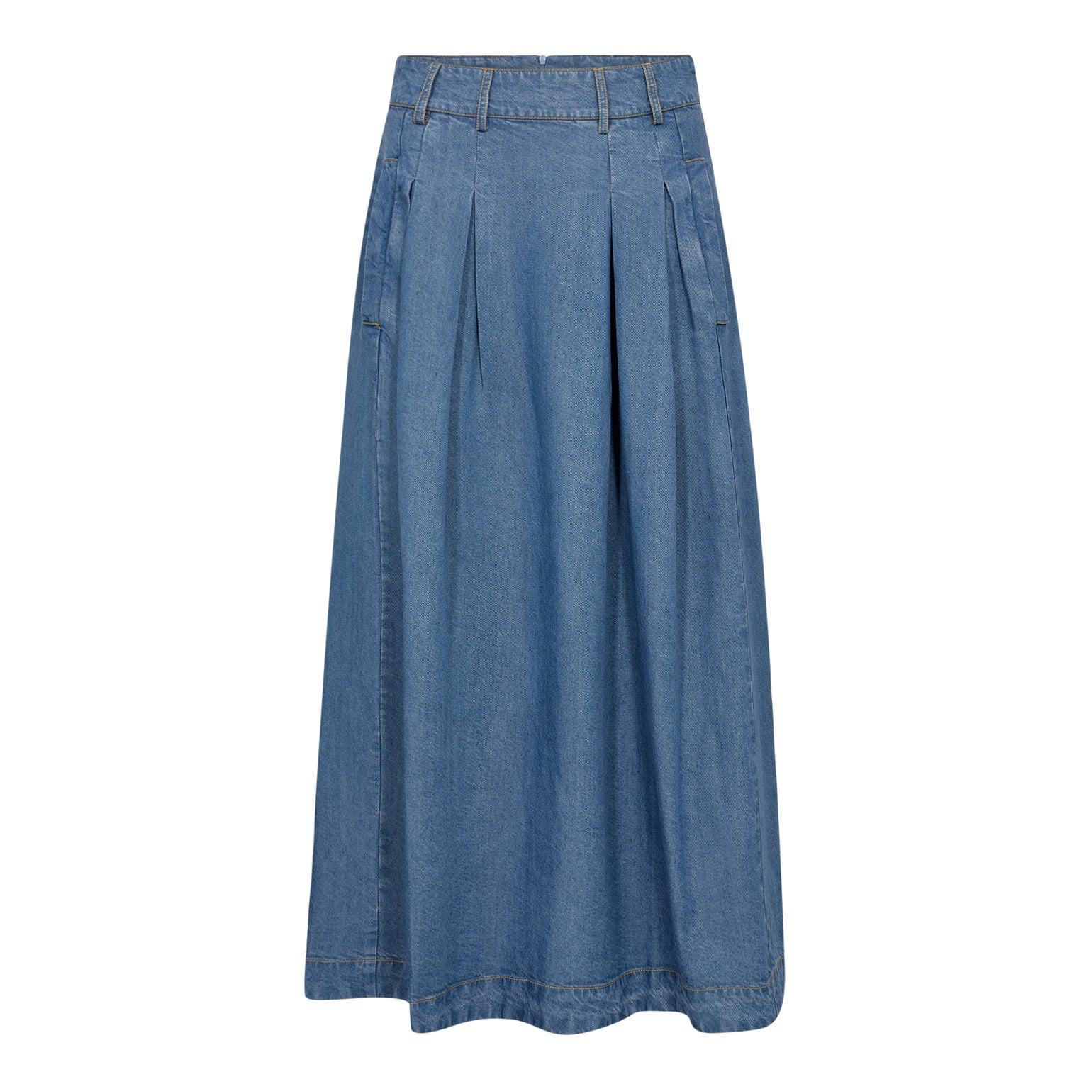 Co´Couture - Anyacc Denim Pleat Skirt 34181 - 575 - Navy Denim main image 1