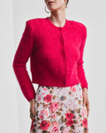 Hairy Knit Jacket - Red
