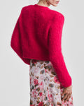 Hairy Knit Jacket - Red