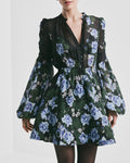 Georgette V-Neck Dress - Amadora