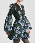 Georgette V-Neck Dress - Amadora