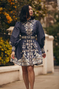 Mathilde Belted Printed Mini Dress - Tile
