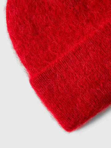 Fiona Alpaca Blend Beanie - Equestrian Red