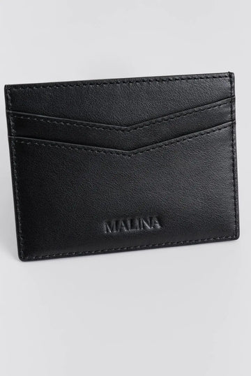 Monogram Leather Card Holder - Black