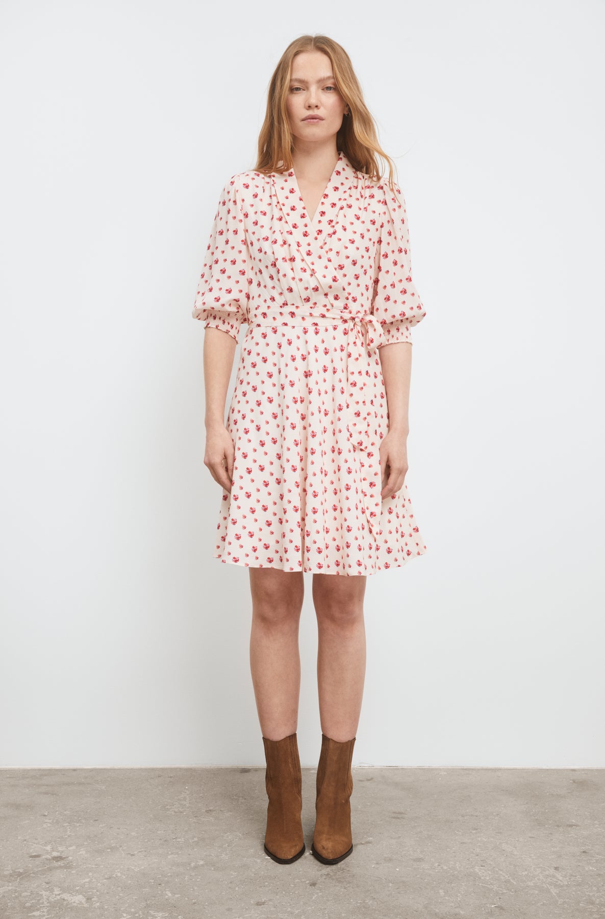 Emelia Dress - Pink Berry Print