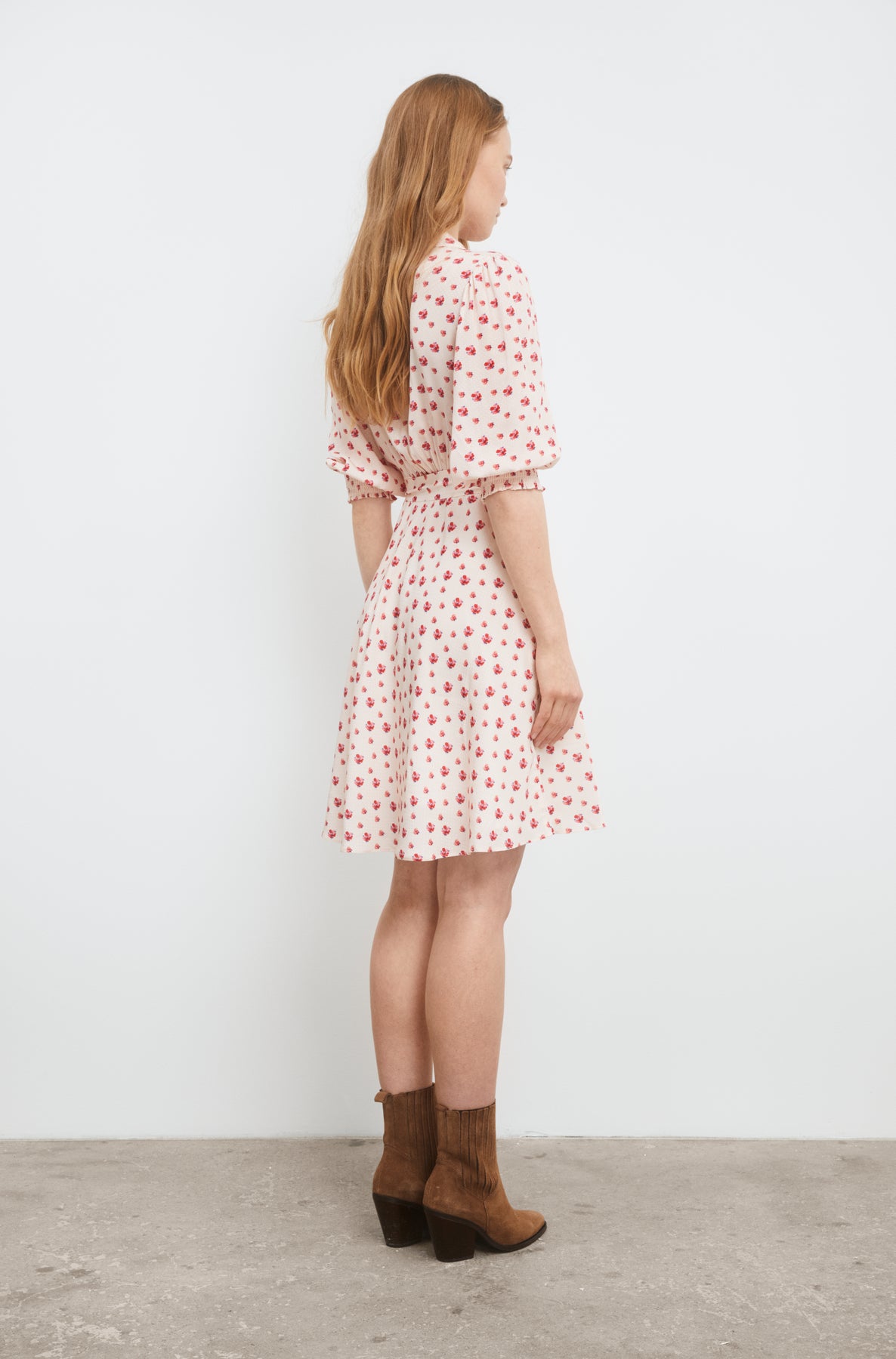 Emelia Dress - Pink Berry Print