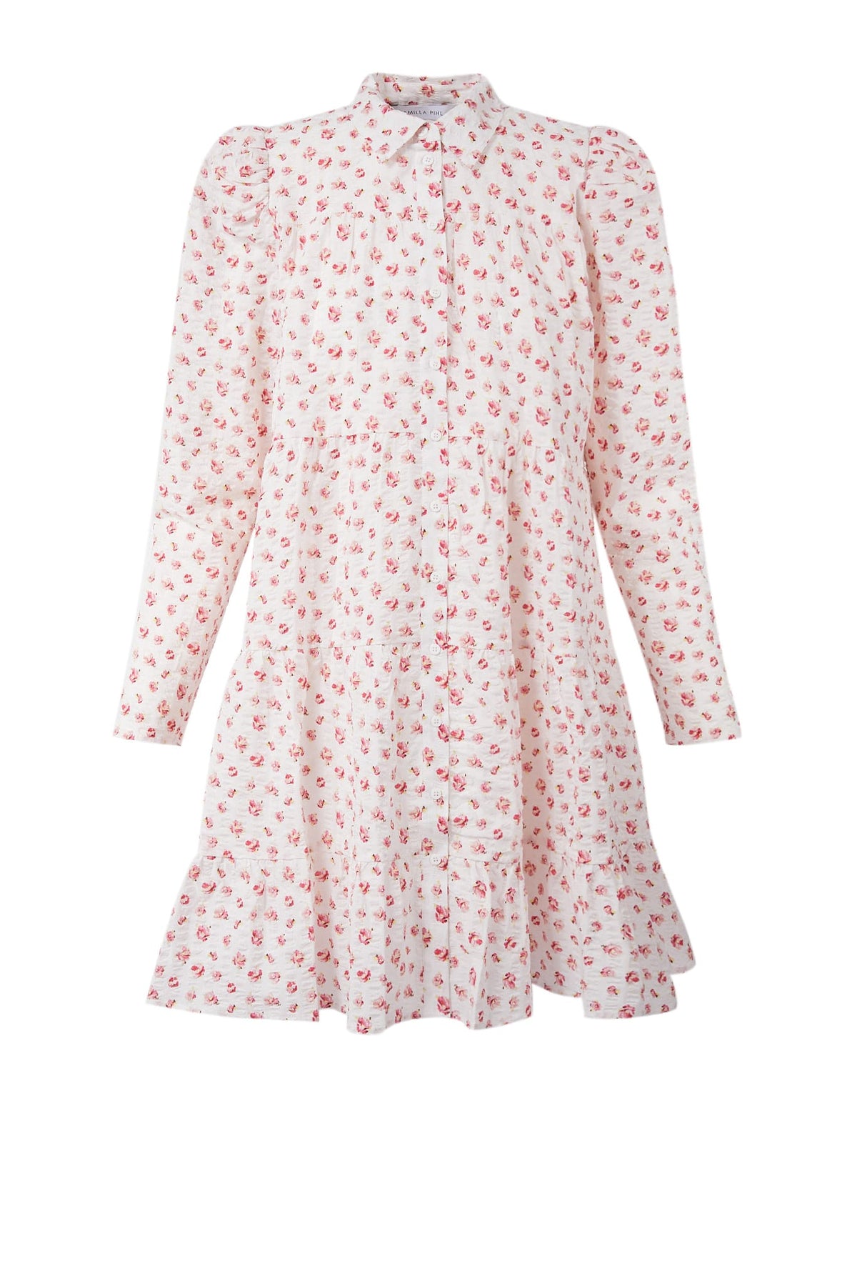 Comma Crepe Dress - White Berry Print