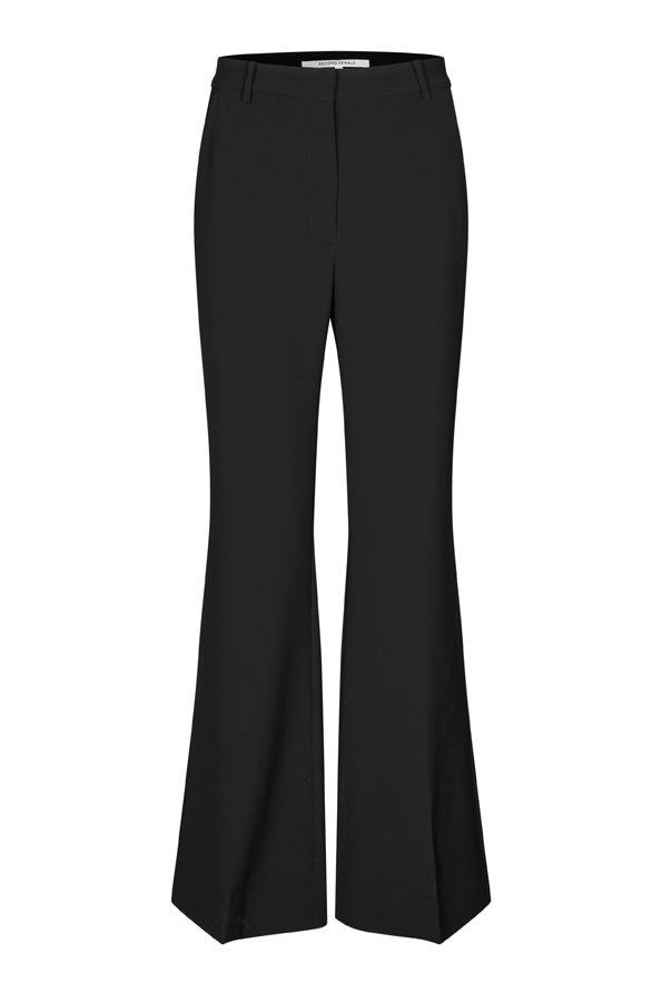 Second Female - Fique Flared Trousers - Black main image 1
