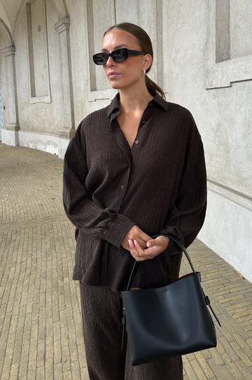 Leata Leather Bag - Black