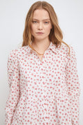 Comma Crepe Dress - White Berry Print