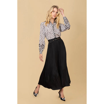 Ayleen Solid Skirt - Black