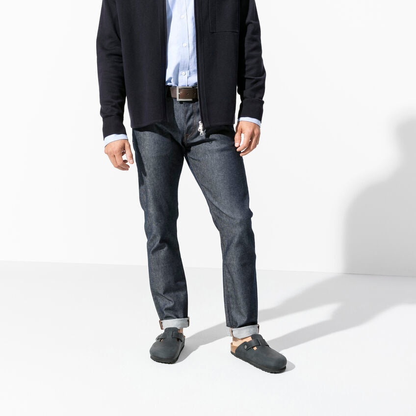 Boston Oiled Leather Regular - Black