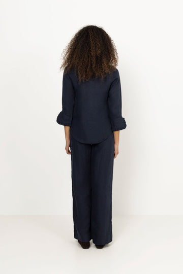 Clarion Linen Shirt - Navy