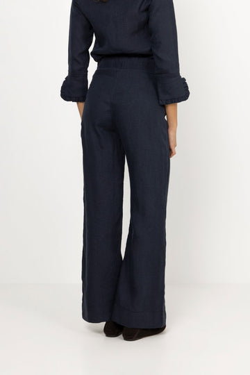 Molly Linen Pants - Navy