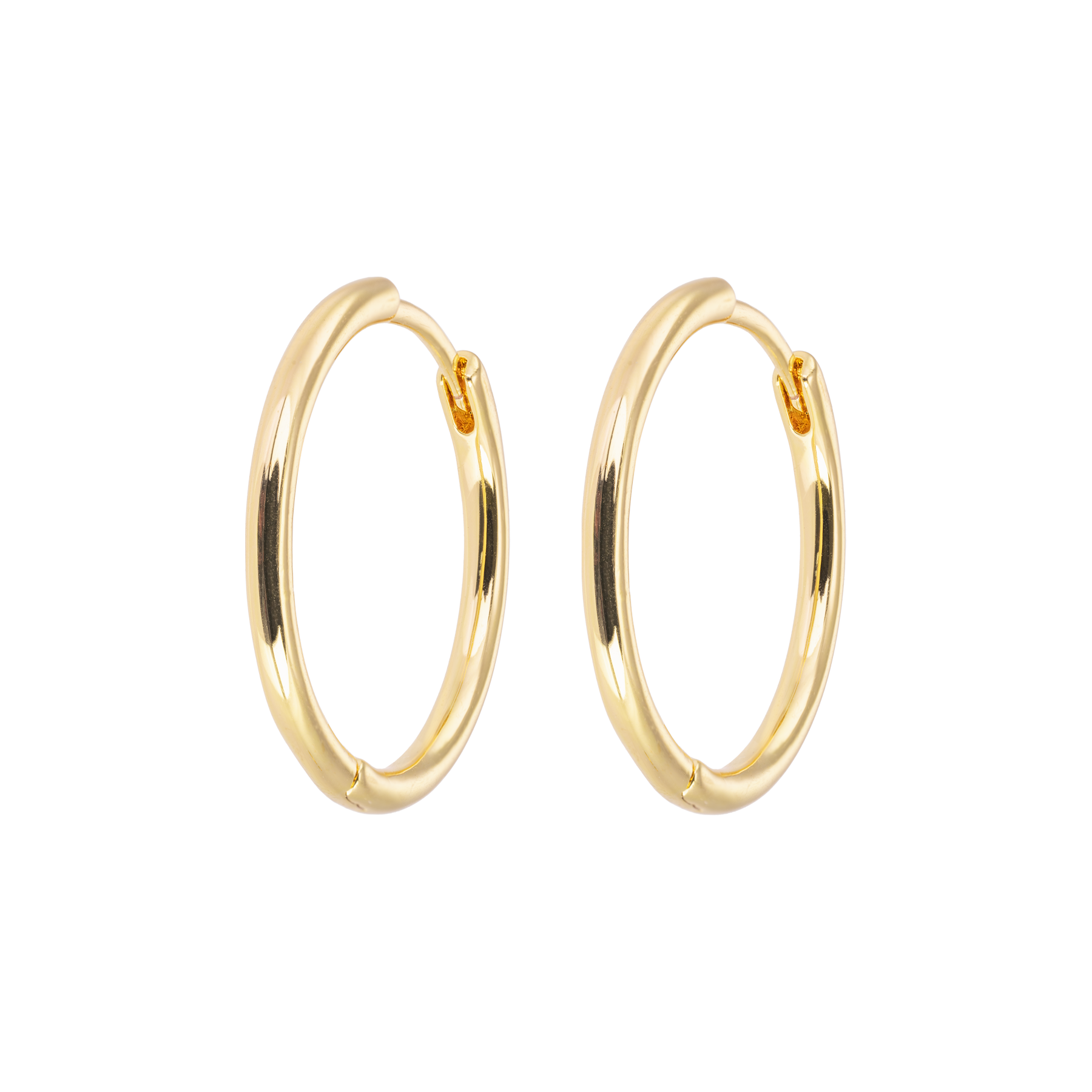 Emilia By Bon Dep Smykker Large Hoops Gold Villoid