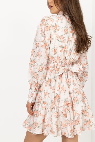 Liv B Rose Anglais Dress - Coral