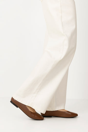 Trieste Ballerina Leather - Cognac