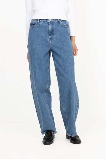 Belton Barrel Denim Jeans - Blue Denim