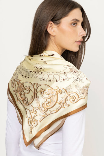 Lola Silk Scarf - Light Yellow