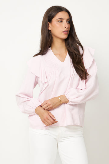 Zuri Blouse - Pale Rose