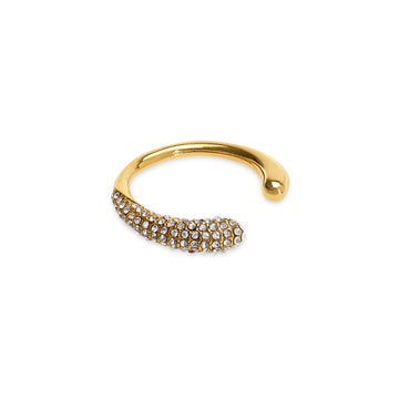 Tolouse Open Crystal Ring - Gold
