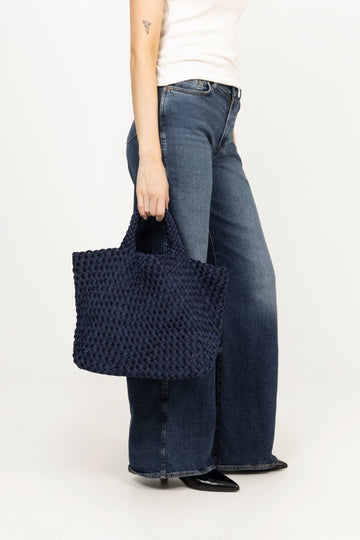 St Barths Medium Tote Double Weave - Indigo