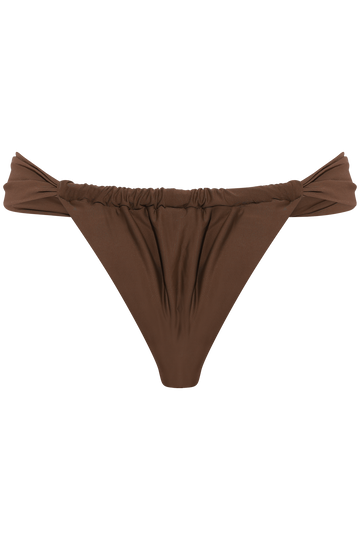 Zanita Solid Bikini Brief - Dark Brown