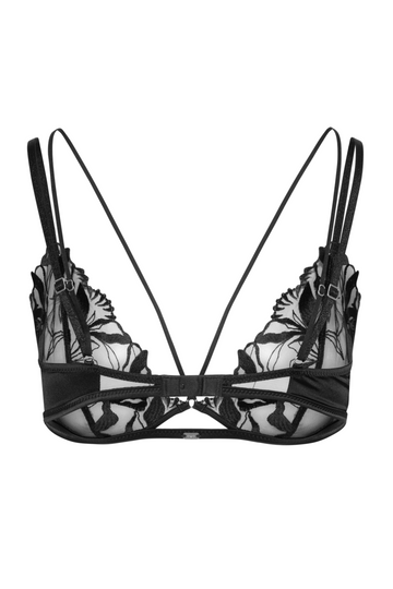 Triangle - Black Floral Lace