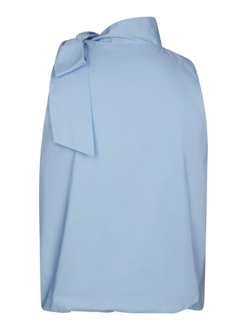 Veda Poplin Top - Light Blue